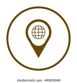  Globe  icon,vector. Flat design.