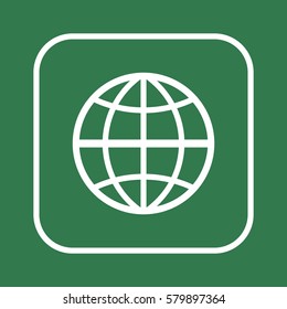 Globe  icon,vector. Flat design.
