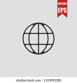 Globe icon.Vector illustration.