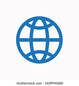 Globe icon,vector illustration. Flat design style. vector globe icon illustration isolated on White background, globe icon Eps10. globe icons graphic design vector symbols.

