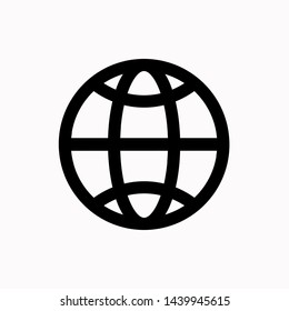 Globe icon,vector illustration. Flat design style. vector globe icon illustration isolated on White background, globe icon Eps10. globe icons graphic design vector symbols.
