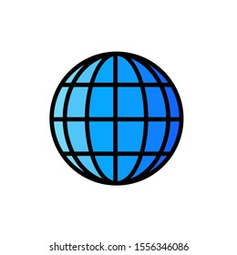 Globe icon,vector illustration. Flat design style. vector globe icon illustration isolated on White background, globe icon Eps10. globe icons graphic design vector symbols.