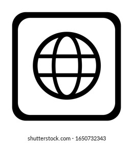 Globe icon,vector. silhouette isolated on white background