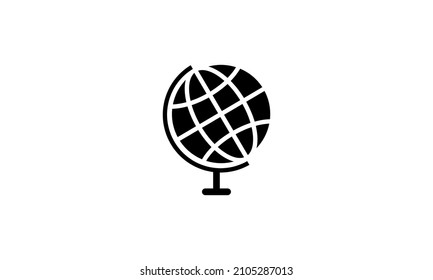 Globus-Symbol, Weltkugel-Vektorsymbol, Erdkugel-Symbol-Design