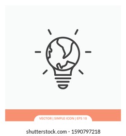 Globe idea Icon Vector Illustration