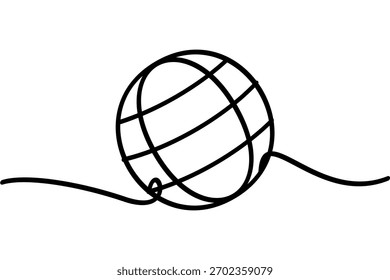 Ilustración de globo con diseño de línea continua. Interesante diseño de arte de línea abstracta.