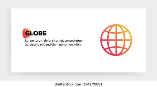 GLOBE AND ILLUSTRATION ICON CONCEPT