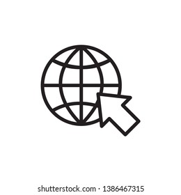 globe illustration icon logo design template