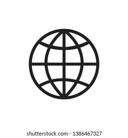 globe illustration icon logo design template