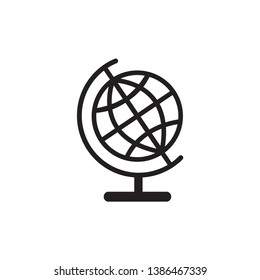globe illustration icon logo design template
