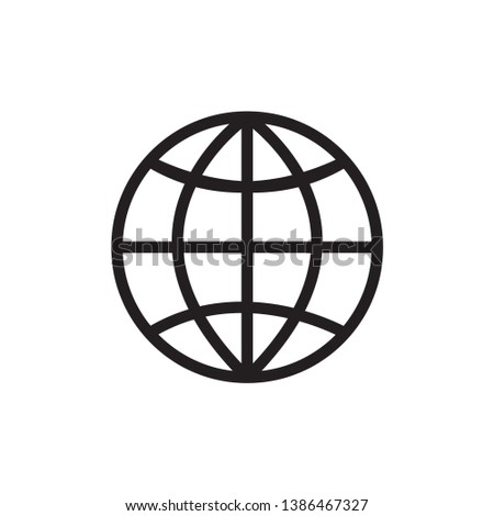 globe illustration icon logo design template