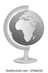 Globe illustration, isolated on white background