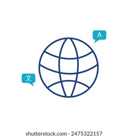 Globe illustration logo icon vector template