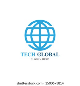 globe illustration logo and symbol vector