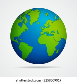 Globe illustration on isolated background design
