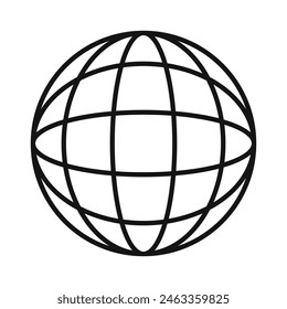 Ilustración del globo sobre fondo blanco.