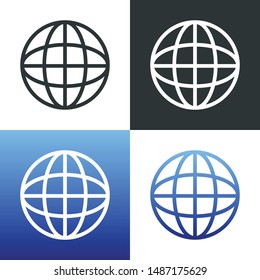 Globe Illustration Symbol Icon Vector