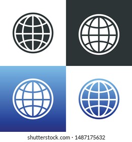Globe Illustration Symbol Icon Vector