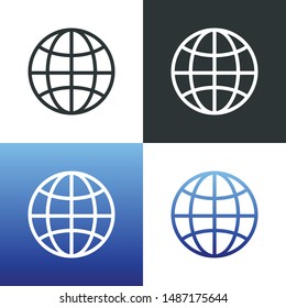 Globe Illustration Symbol Icon Vector