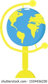 Globe, illustration, vector on white background.
