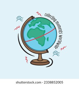 Globe illustration vector. Perfect for back to school decoration