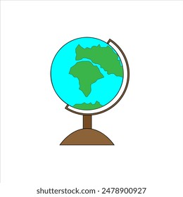 Ilustración del globo con el fondo blanco