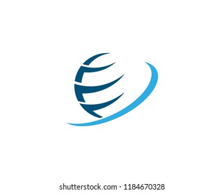 globe ilustration logo vector template