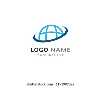 globe ilustration logo vector template