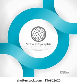 Globe  Info graphic Design. Clean Abstract Business Background. Modern Icon.