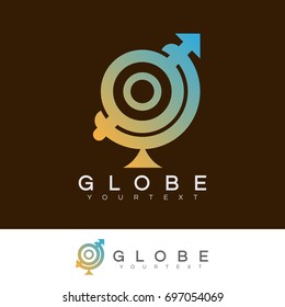 globe initial Letter O Logo design