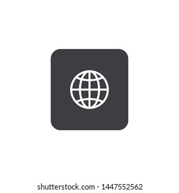Globe Input Icon Isolated On White Background. Language Button Symbol Modern Simple Vector Icon For Web Site Or Mobile App