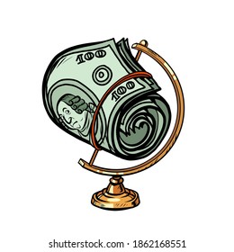 globe international a bundle of hundred-dollar bills comics illustration drawing