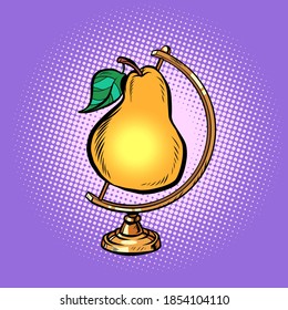 globe international pear is a ripe fruit comics illustration drawing