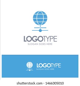 Globe, Internet, Browser, World Blue Logo vector. Vector Icon Template background