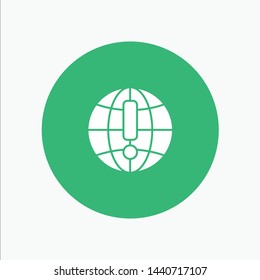 Globe, Internet, Browser, World white glyph icon