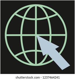 globe - internet icon design