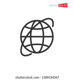 Globe Internet Icon Design Vector