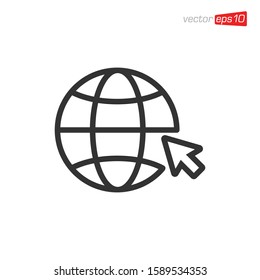 Globe Internet Icon Design Vector