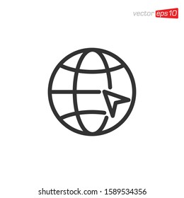 Globe Internet Icon Design Vector