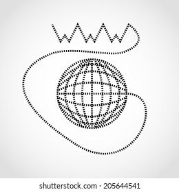 Globe internet Icon Isolated on White Background