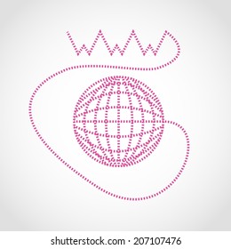 Globe internet Icon Isolated on White Background