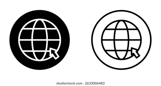 Globo, icono de internet sobre fondo blanco