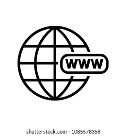 globe - internet icon vector