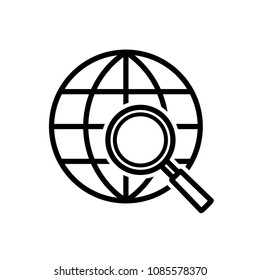 globe - internet icon vector