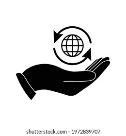globe internet icon - vector