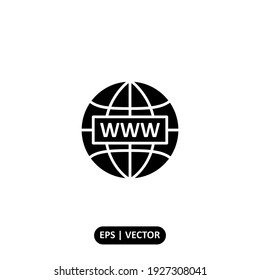 Globe internet icon vector illustration logo template for many purpose. Isolated on white background.