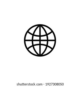 Globe Internet Icon Vector Illustration Logo Template For Many Purpose. Isolated On White Background.