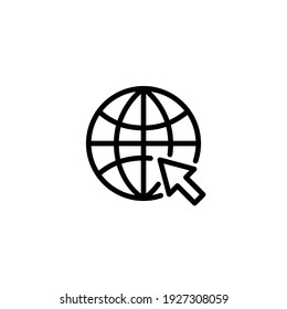 Globe internet icon vector illustration logo template for many purpose. Isolated on white background.