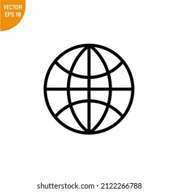 Globe internet icon vector illustration logo template for many purpose. Isolated on white background.