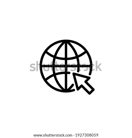 Globe internet icon vector illustration logo template for many purpose. Isolated on white background.